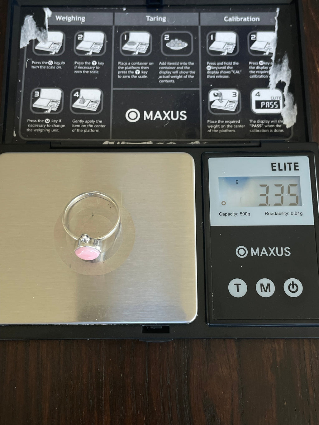 Pink Conch Ring Size 9 | 925 Sterling Silver E761