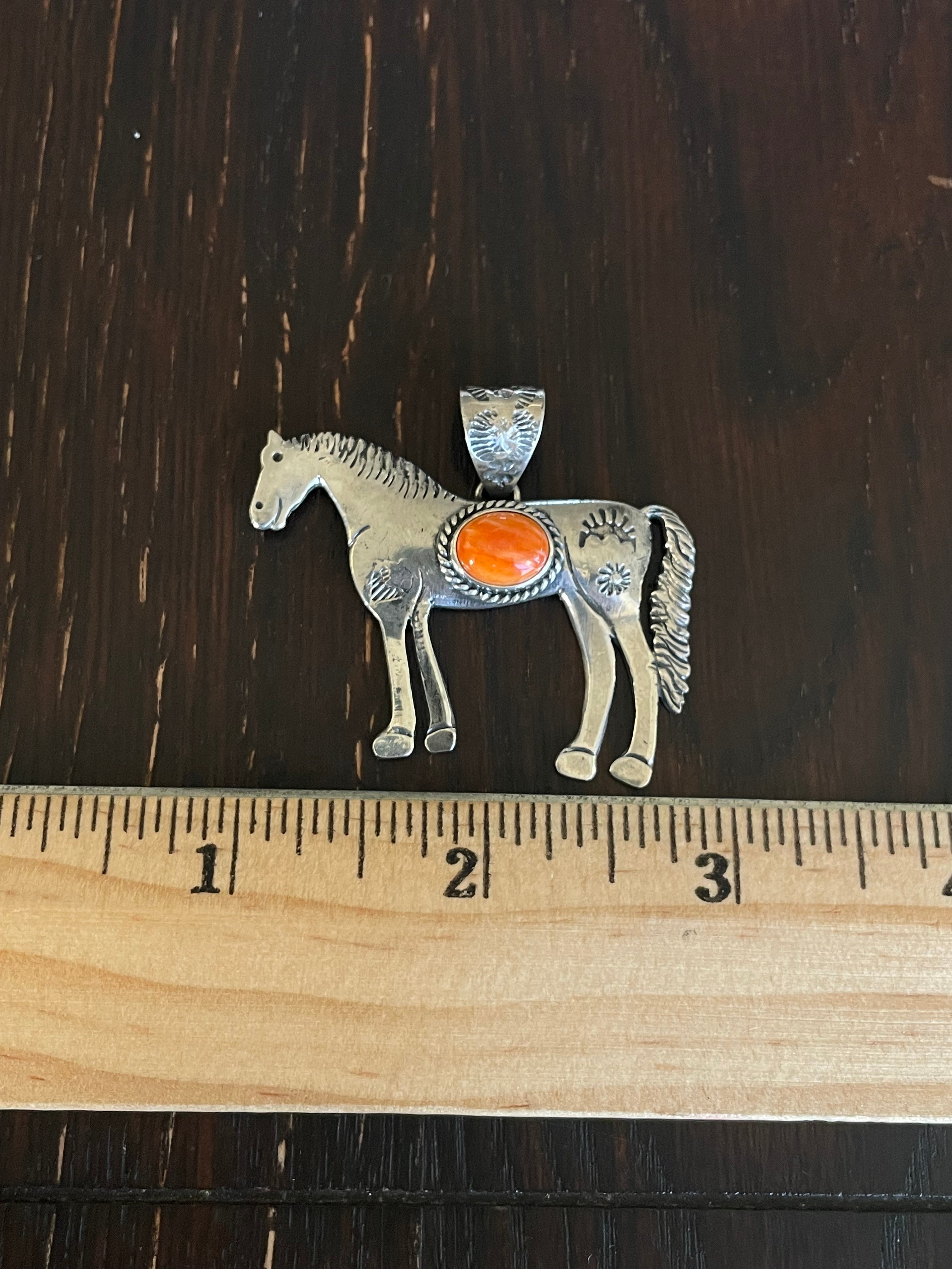 Spiny Oyster Horse Pendant | Sterling Silver E717