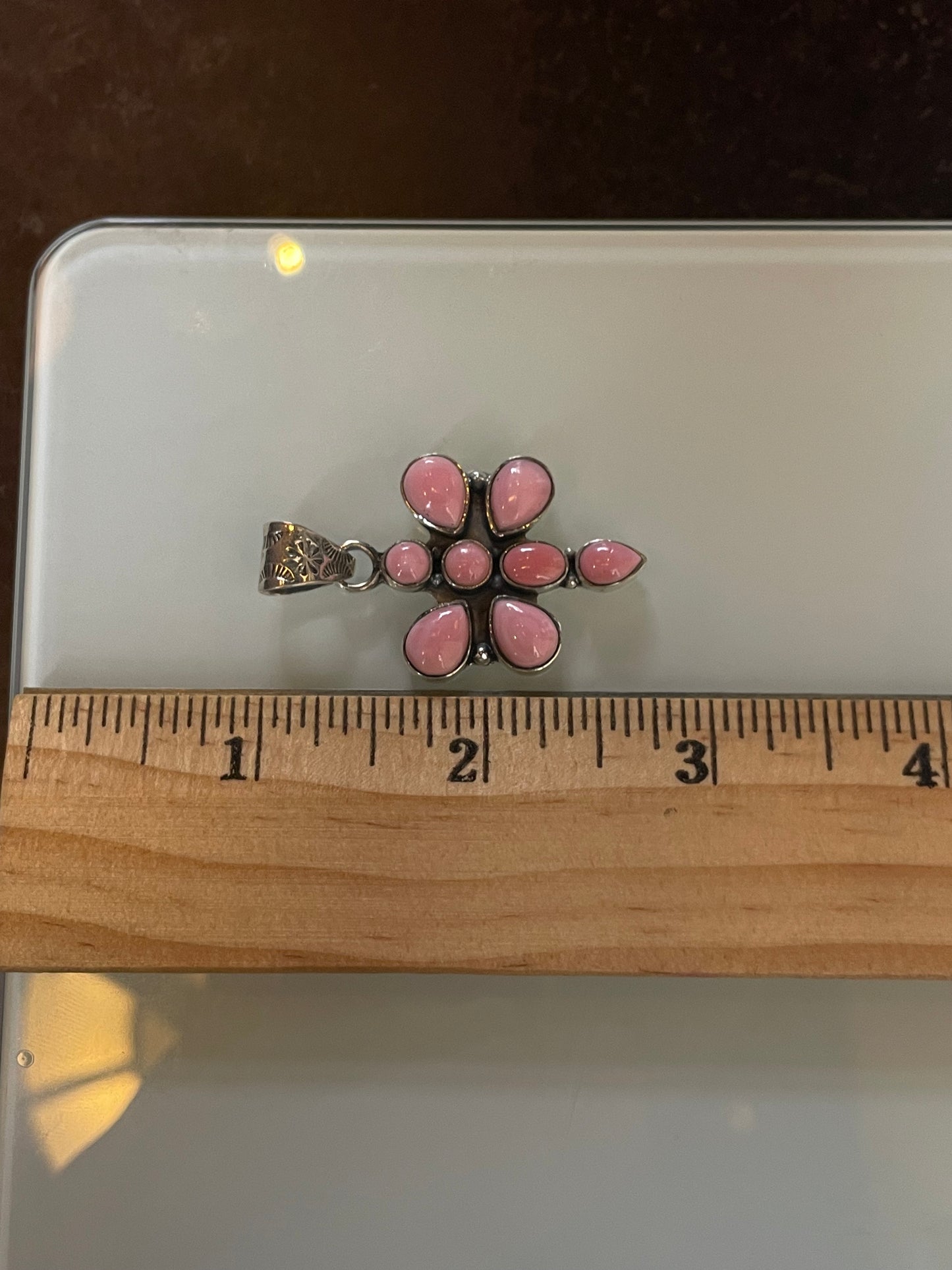 Pink Conch Dragonfly Pendant | Sterling Silver 925 C667