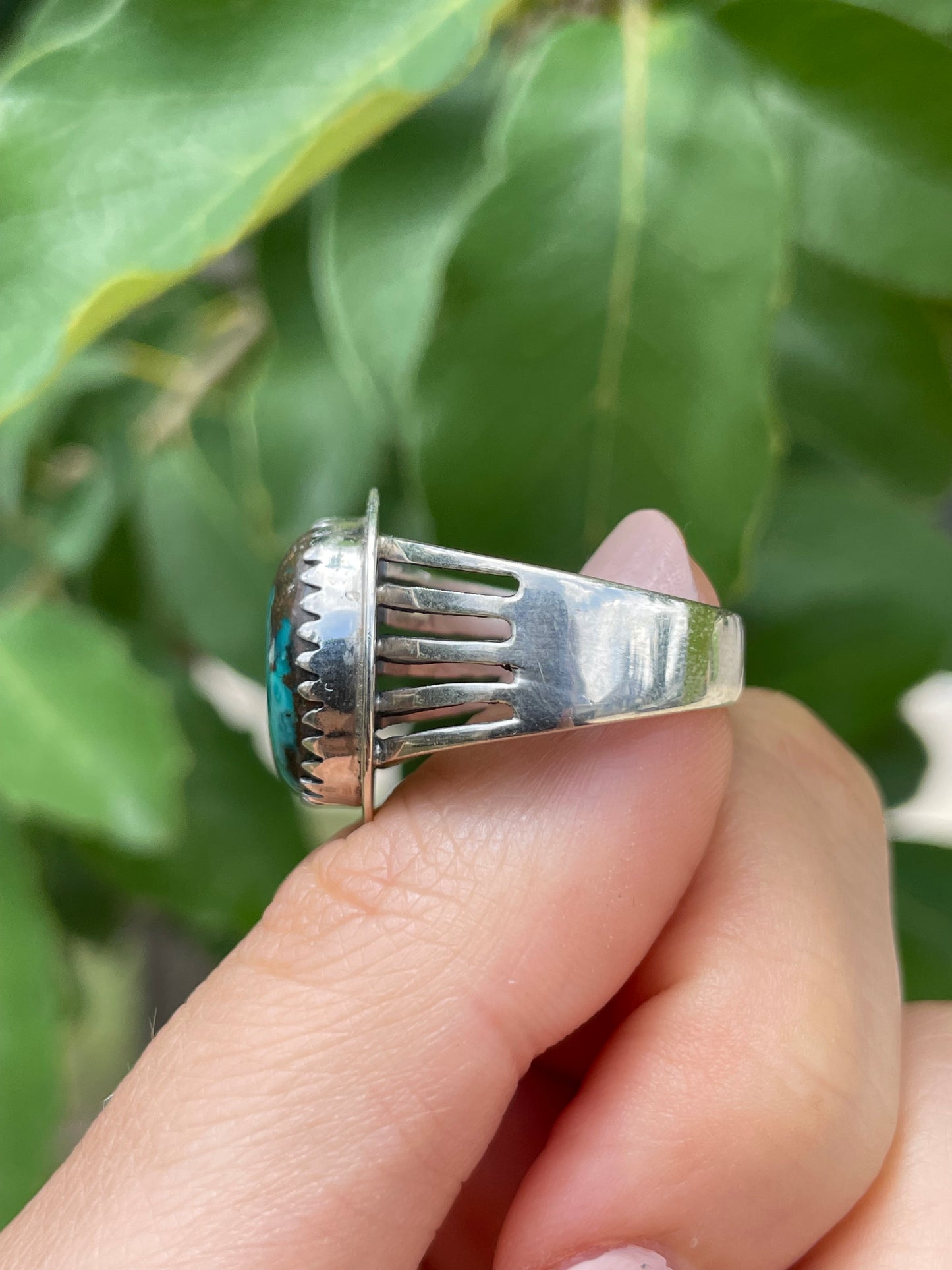 Kingman Turquoise Ring Size 9.25| 925 Sterling Silver D168