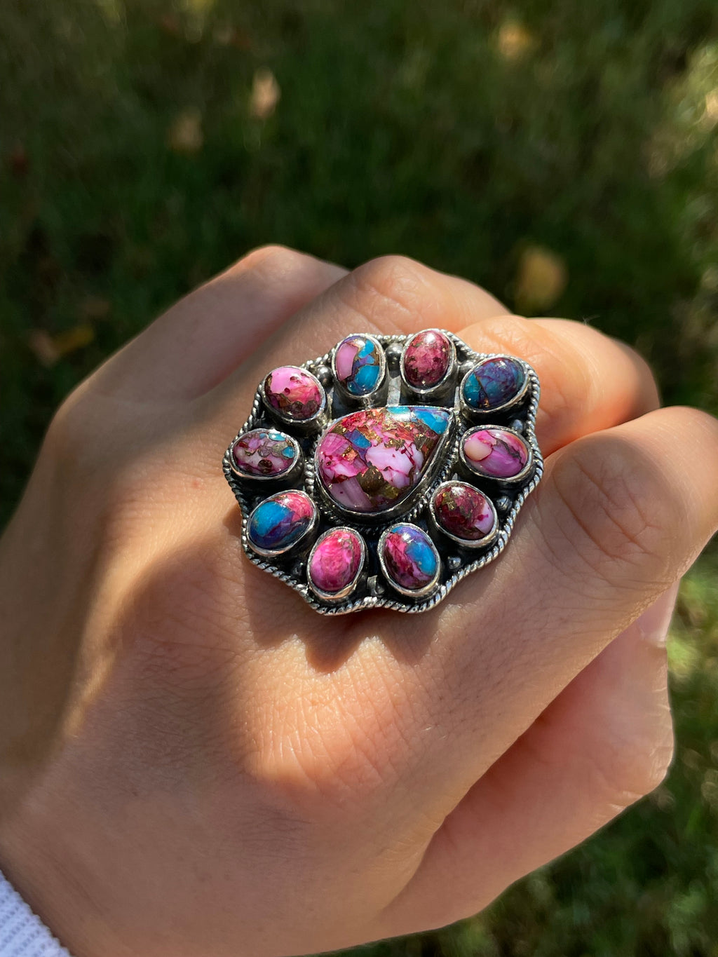 Dahlia Cluster Ring Size 9.25 | 925 Sterling Silver D315