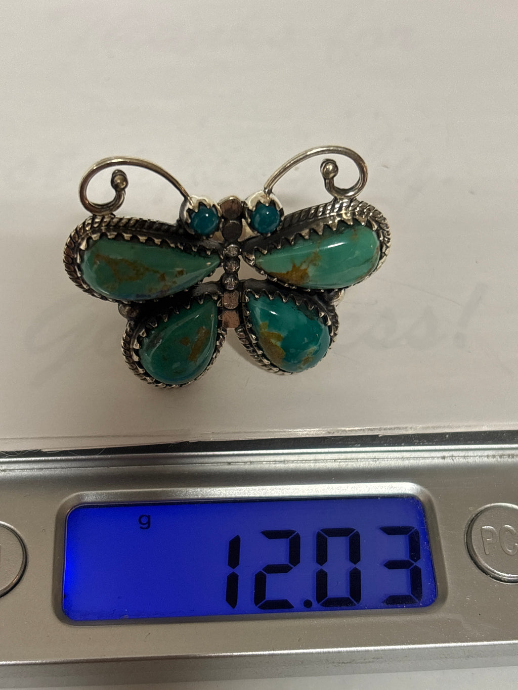 Turquoise Butterfly Ring Size 6 | 925 Sterling Silver C930