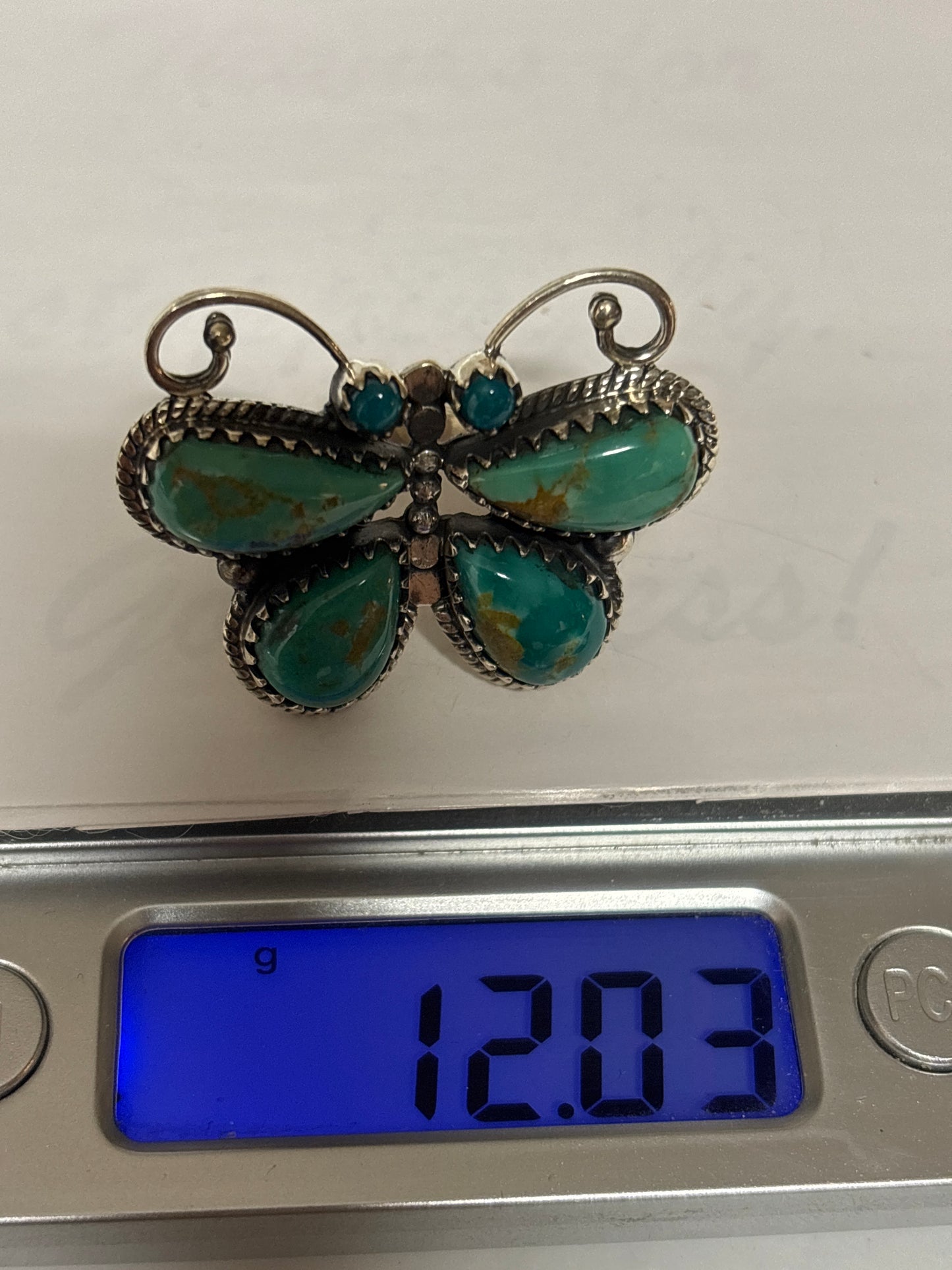 Turquoise Butterfly Ring Size 6 | 925 Sterling Silver C930