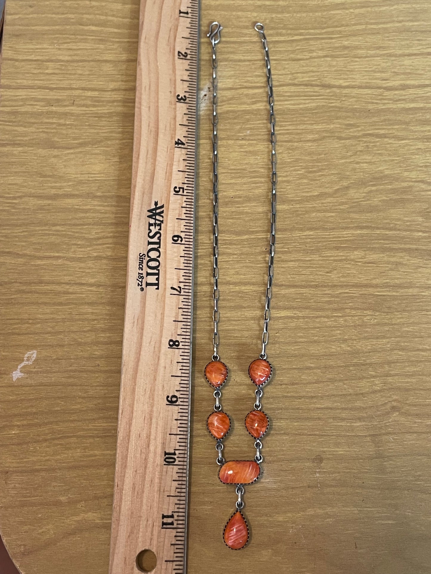 Spiny Oyster Lariat Necklace | 925 Sterling Silver G256