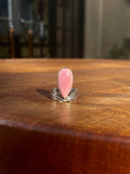 Pink Conch Feather Ring Size 5.5 | 925 Sterling Silver C877