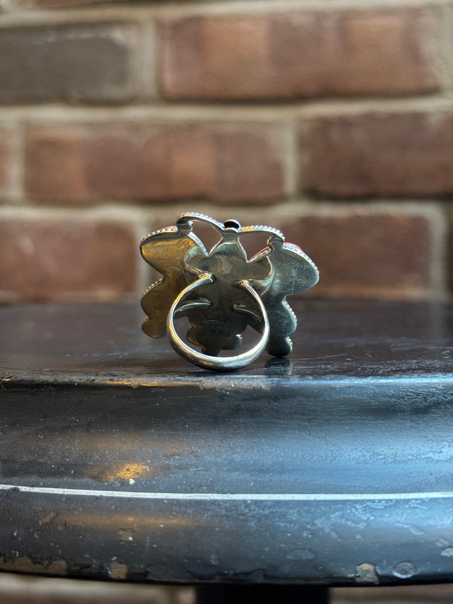 Spiny Oyster Butterfly Ring Size 8.75 | 925 Sterling Silver C410