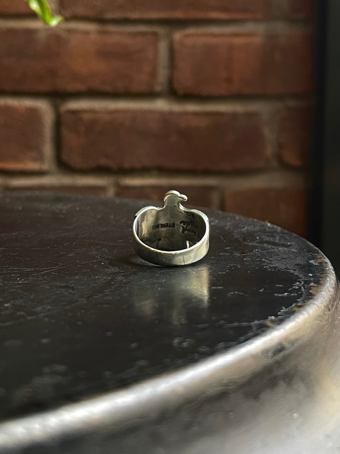 Pink Conch Thunderbird Ring | 925 Sterling Silver | Size 8 E302