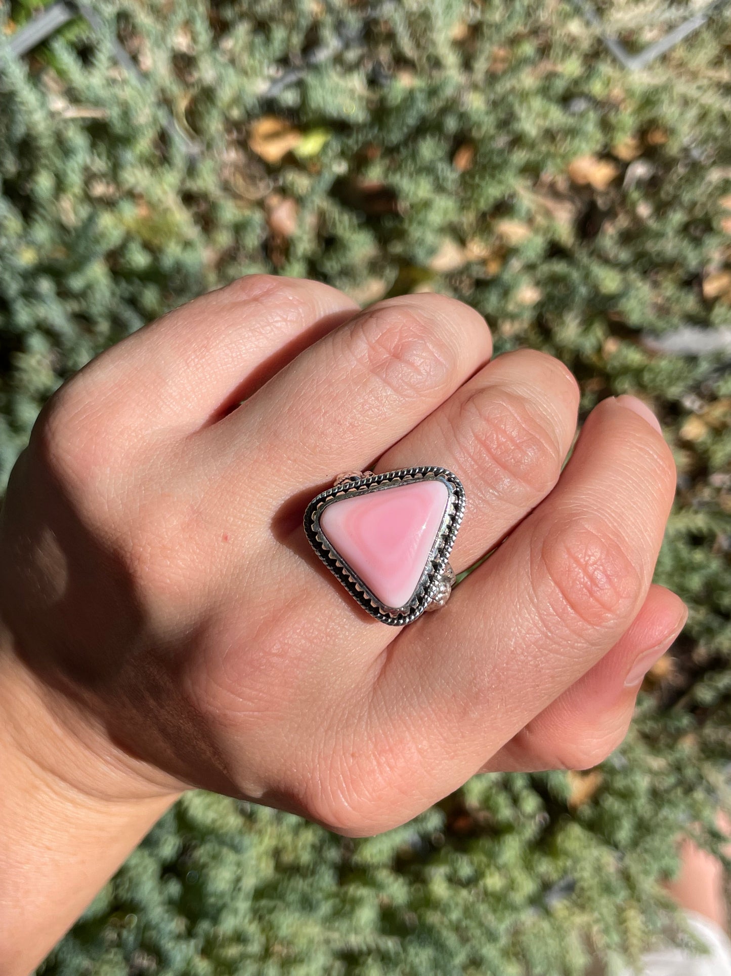 Pink Conch Ring | 925 Sterling Silver | Handmade Size 7 B102