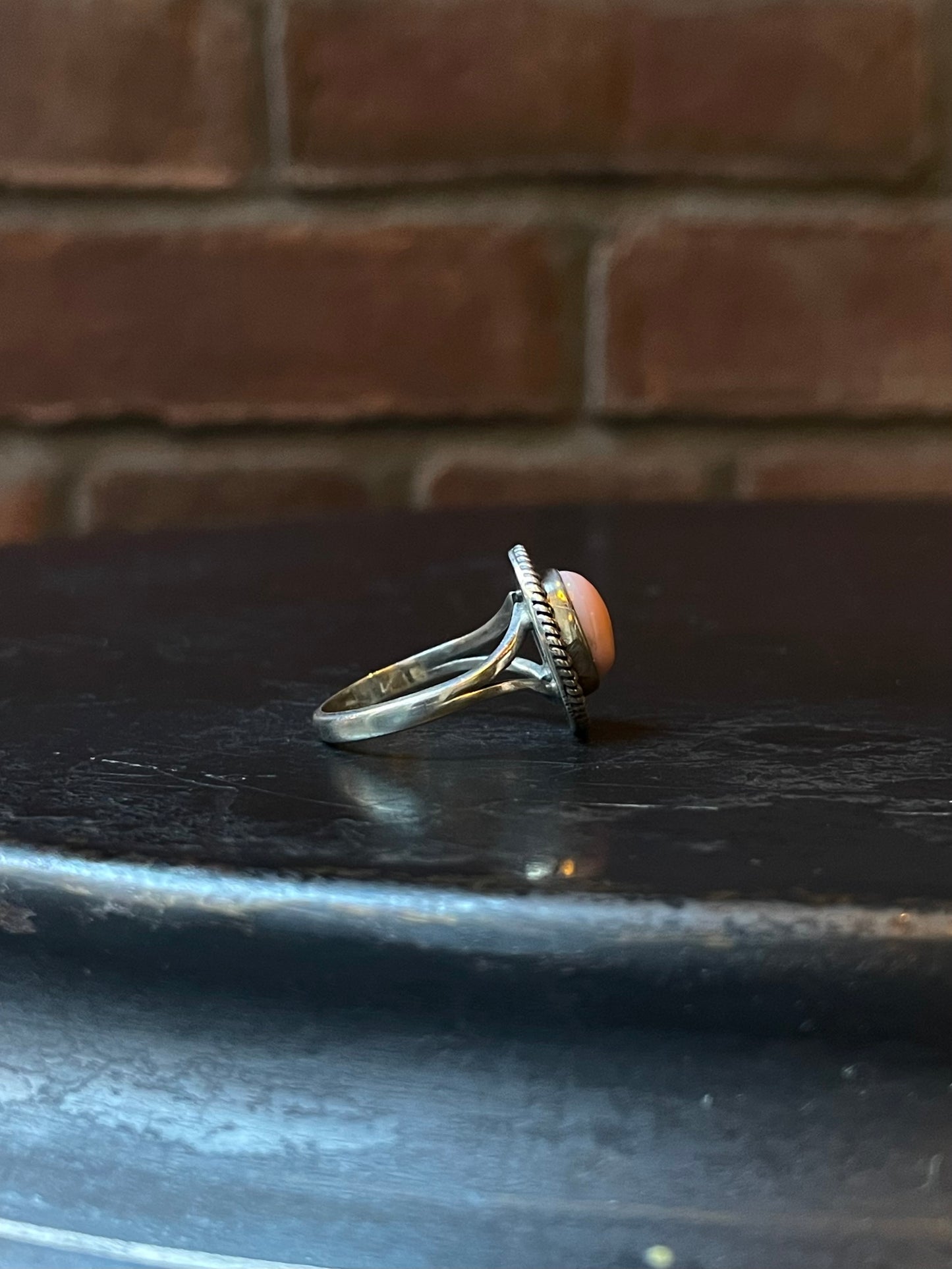 Pink Conch Ring | 925 Sterling Silver Size 8 E432