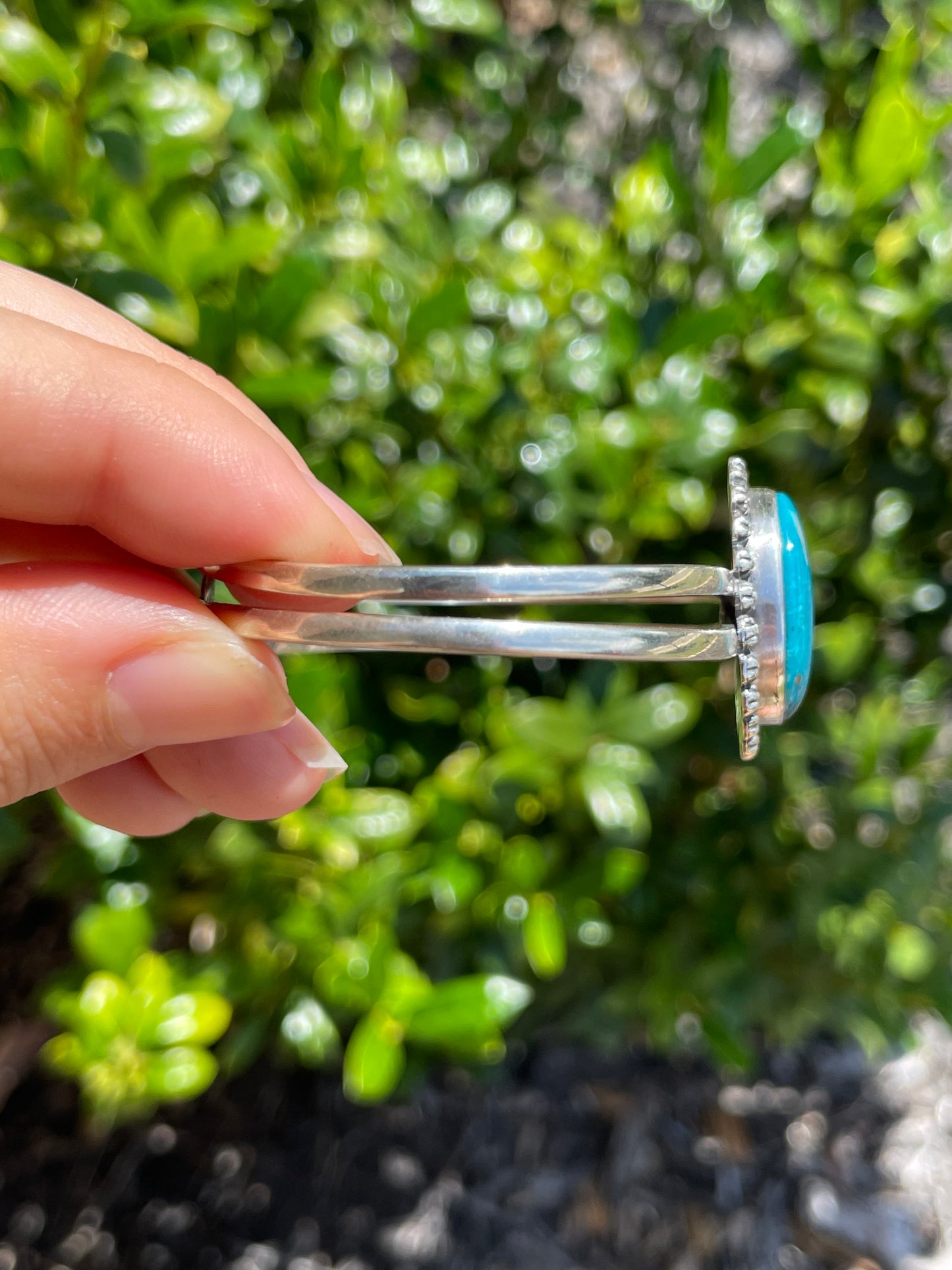 Kingman Turquoise Cuff Bracelet | 925 Sterling Silver D153
