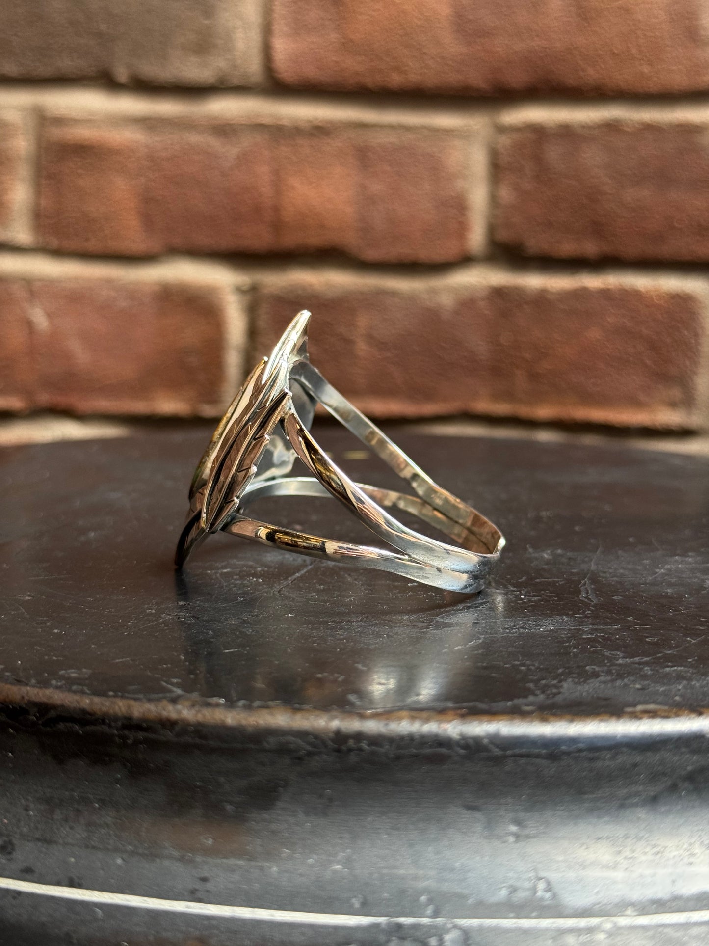 Turquoise Teardrop Cuff | Sterling Silver | A996