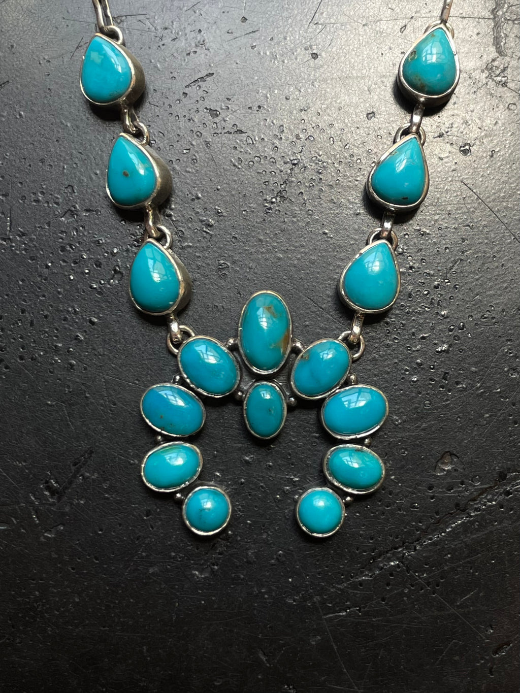 Kingman Turquoise Naja Lariat Necklace | 925 Sterling Silver G595