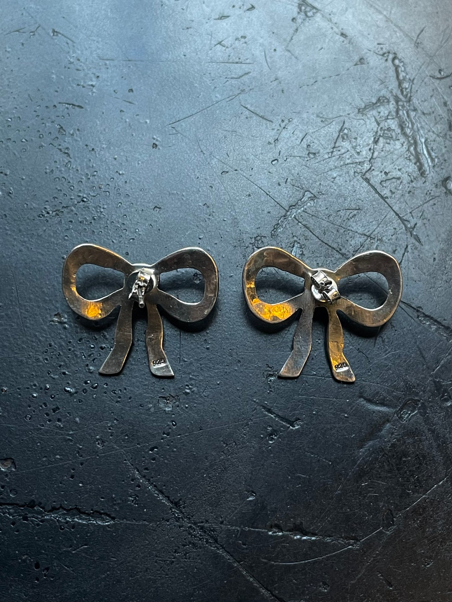 Kingman Turquoise Bow Stud Earrings | Sterling Silver E664