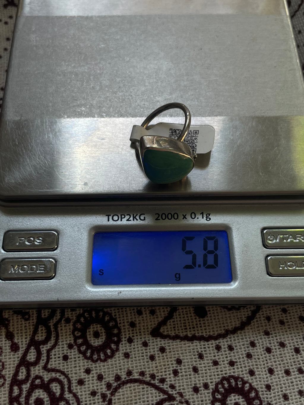Turquoise Tear Drop Ring | 925 Sterling Silver | Size 6 D348
