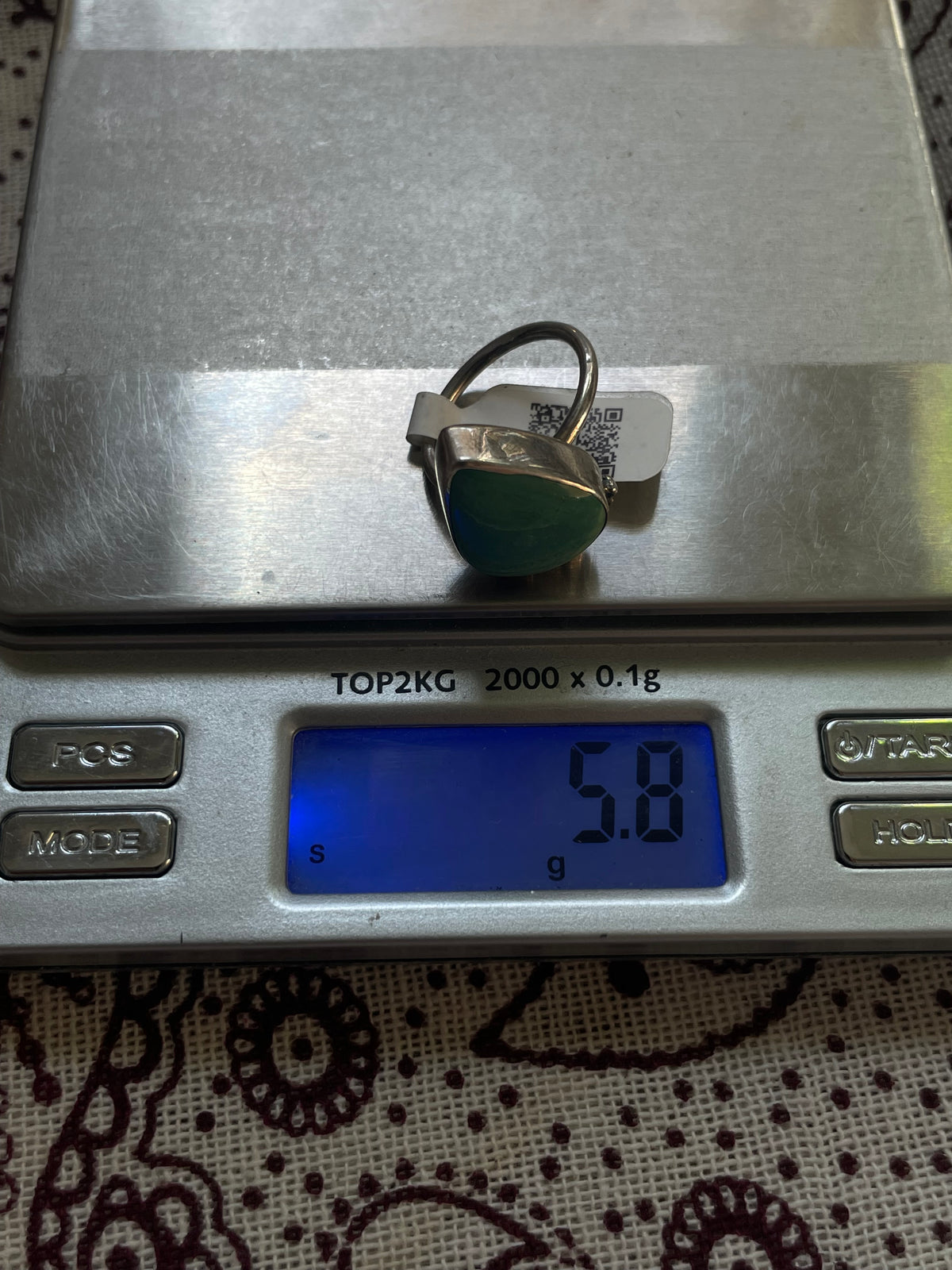 Turquoise Tear Drop Ring | 925 Sterling Silver | Size 6 D348