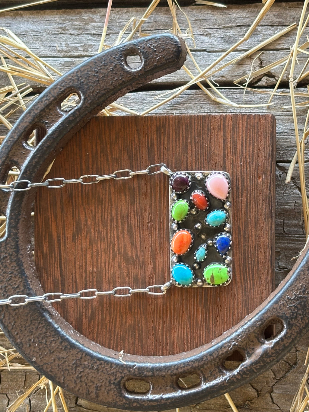 Multistone Bar Necklace | 925 Sterling Silver Z36