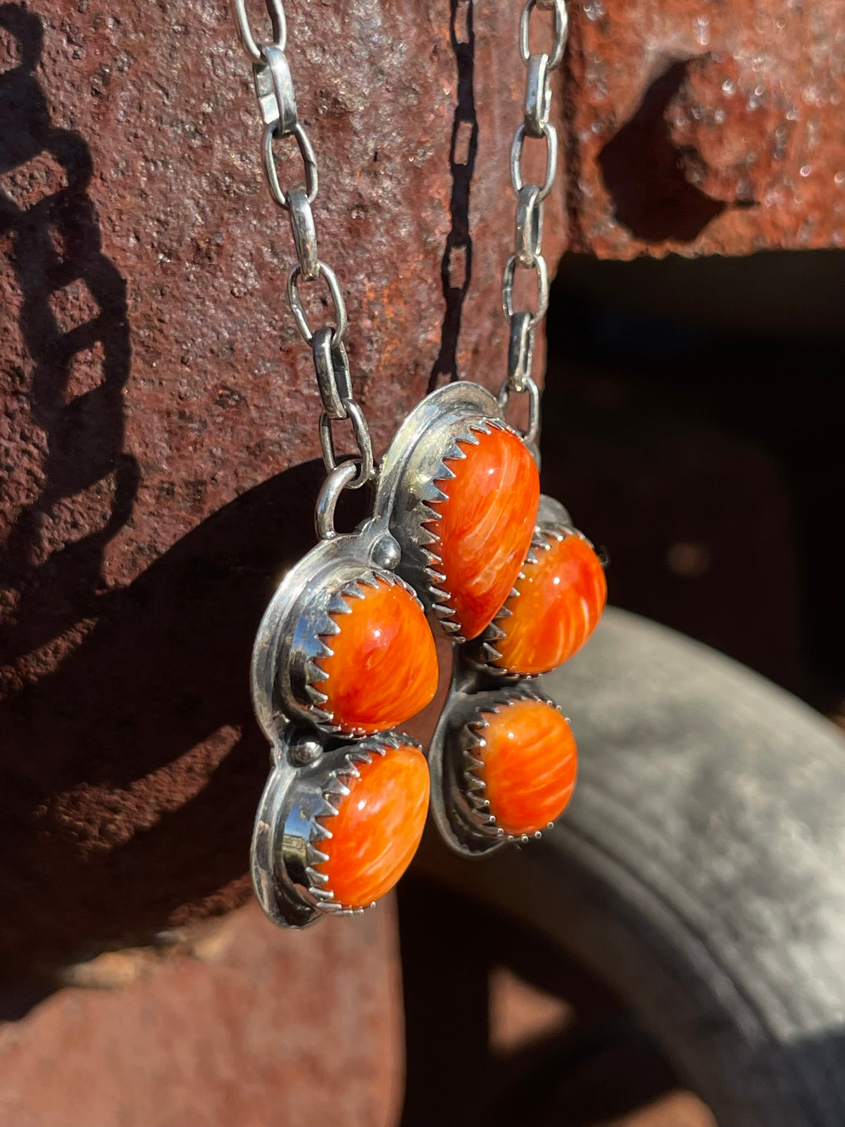 Spiny Oyster Naja Necklace | 925 Sterling Silver E354