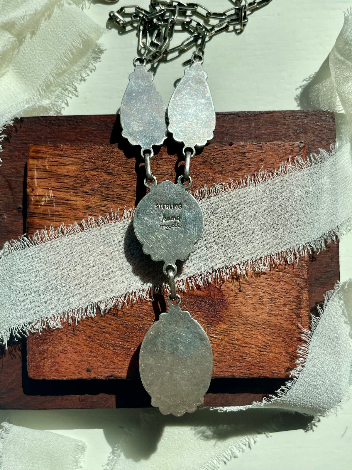 Kingman Turquoise Lariat Necklace | 925 Sterling Silver G608