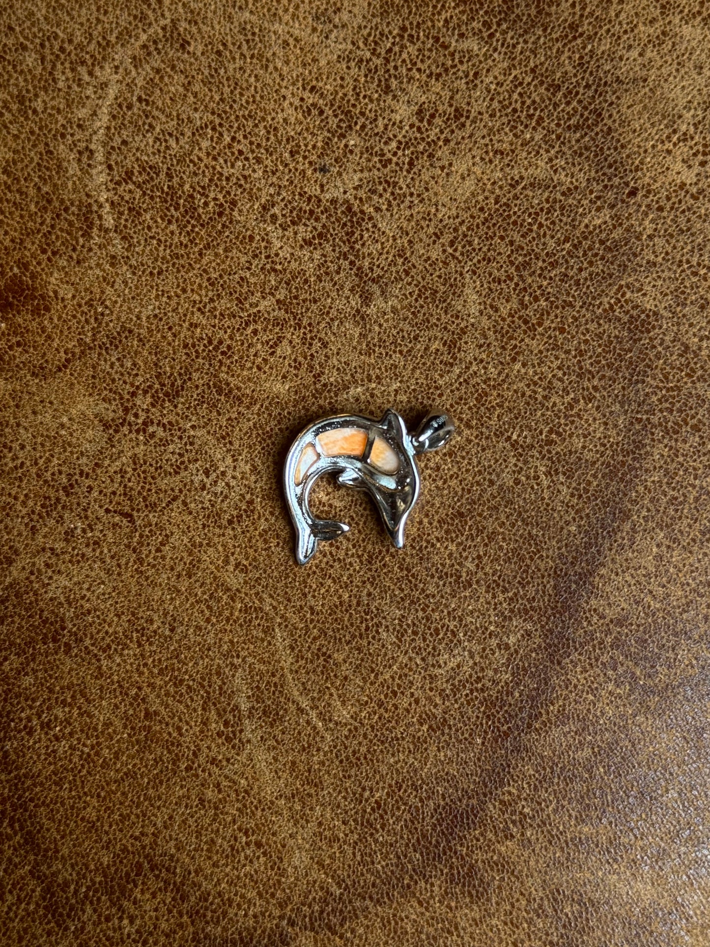 Fish Pendant in Spiny Oyster | Sterling Silver | A828
