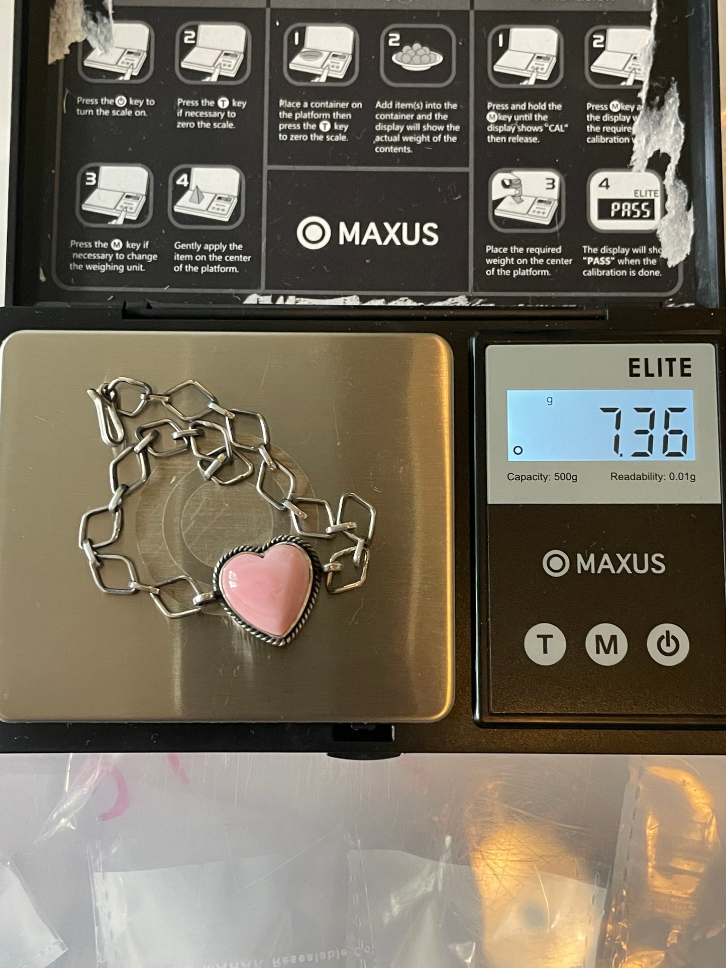 Pink Conch Heart Bracelet | 925 Sterling Silver E547