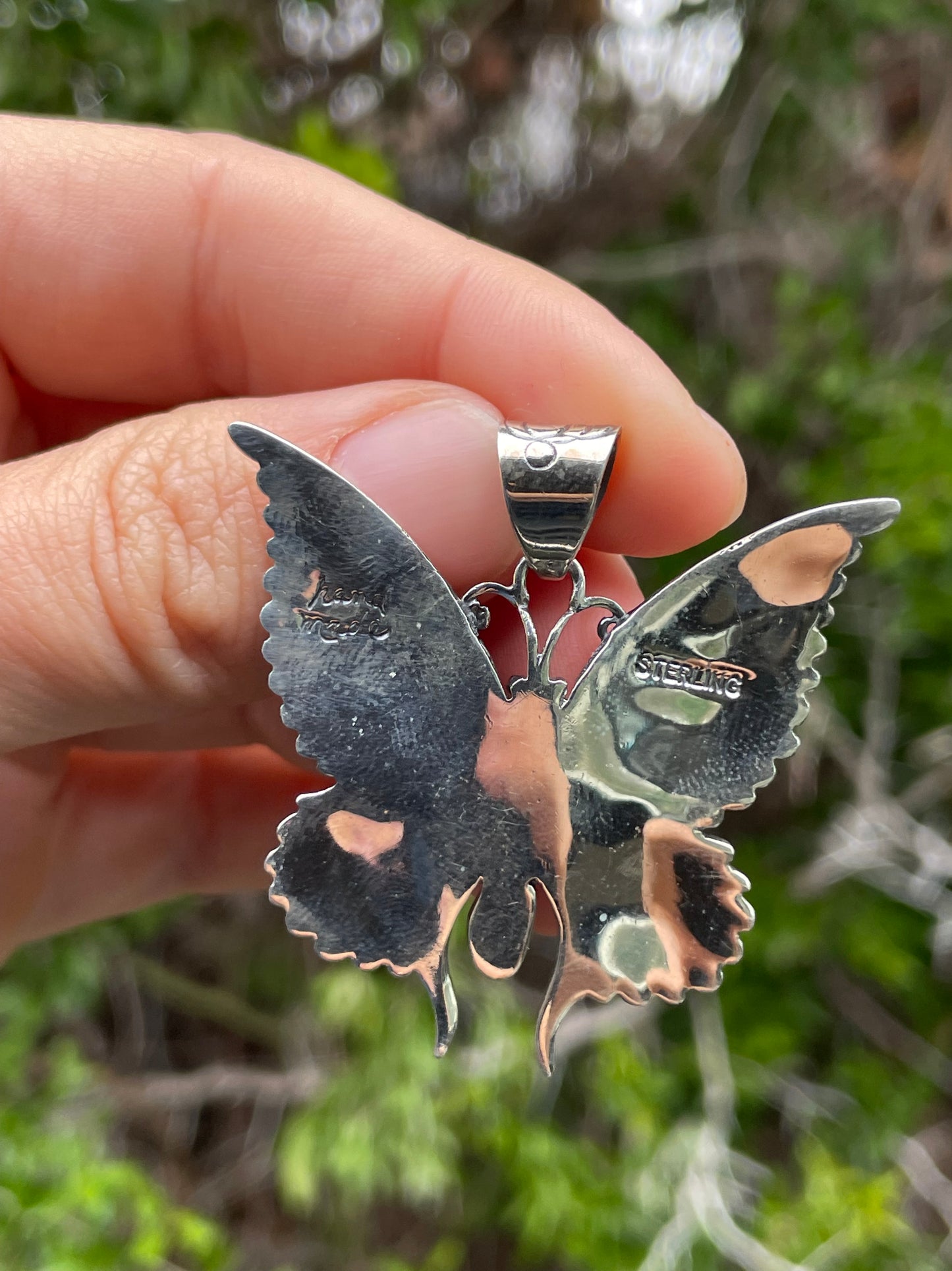 Turquoise Butterfly Pendant | Sterling Silver 925 B727