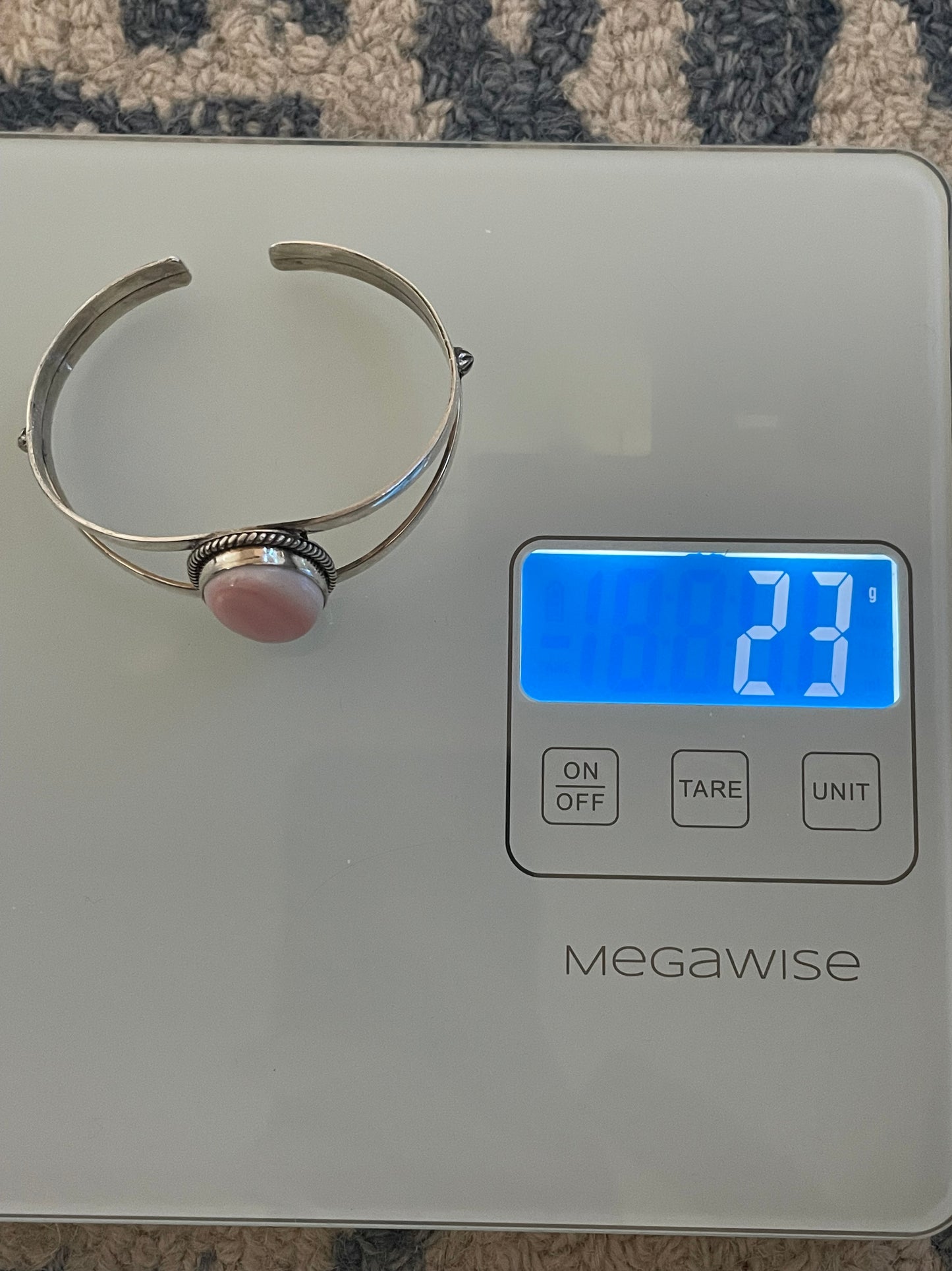 Pink Conch Cuff Bracelet | 925 Sterling Silver C902