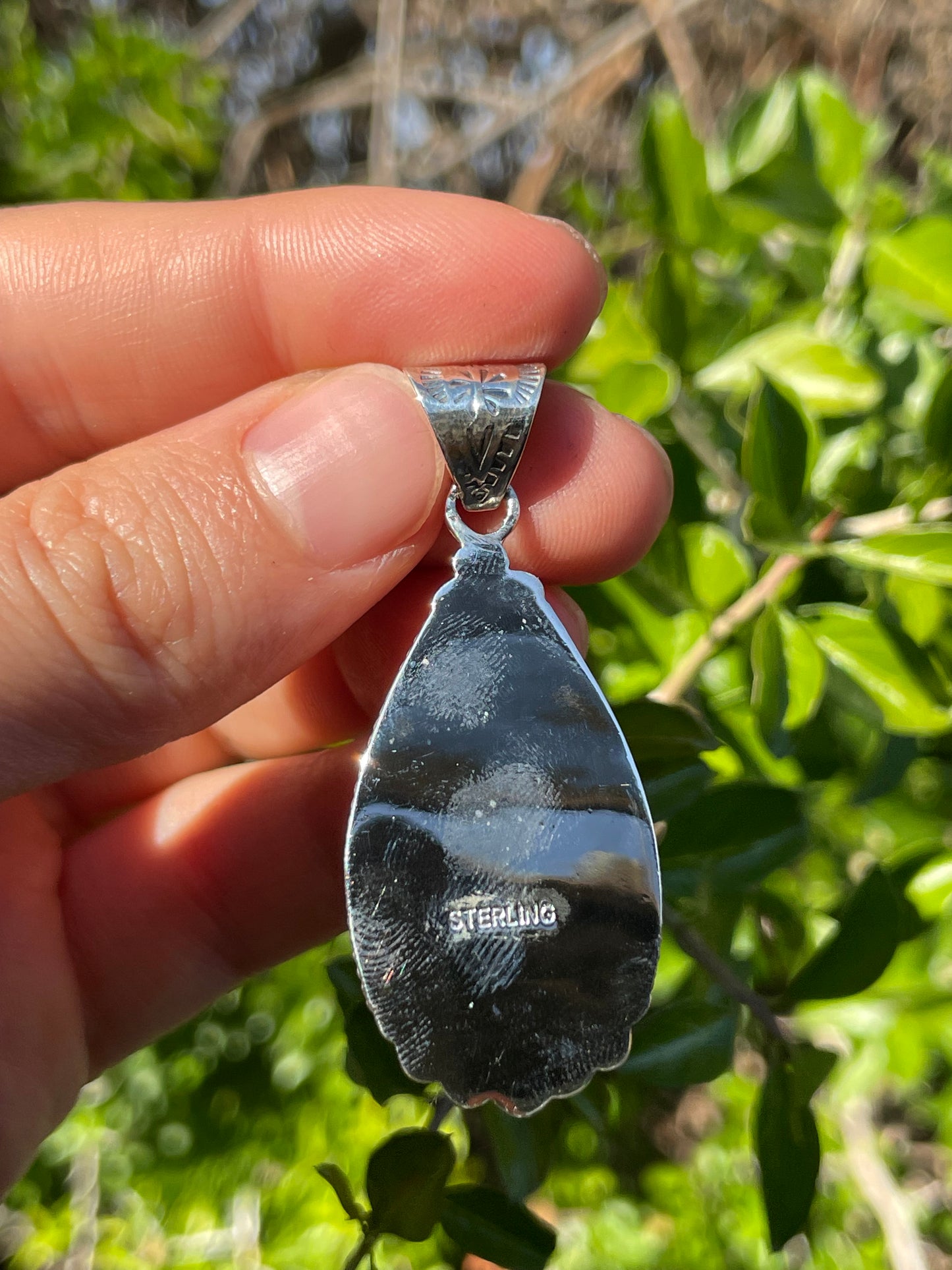 Pink Conch Teardrop Pendant | Sterling Silver 925 B703