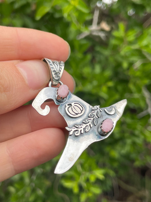 Pink Conch Hat Pendant | 925 Sterling Silver B626