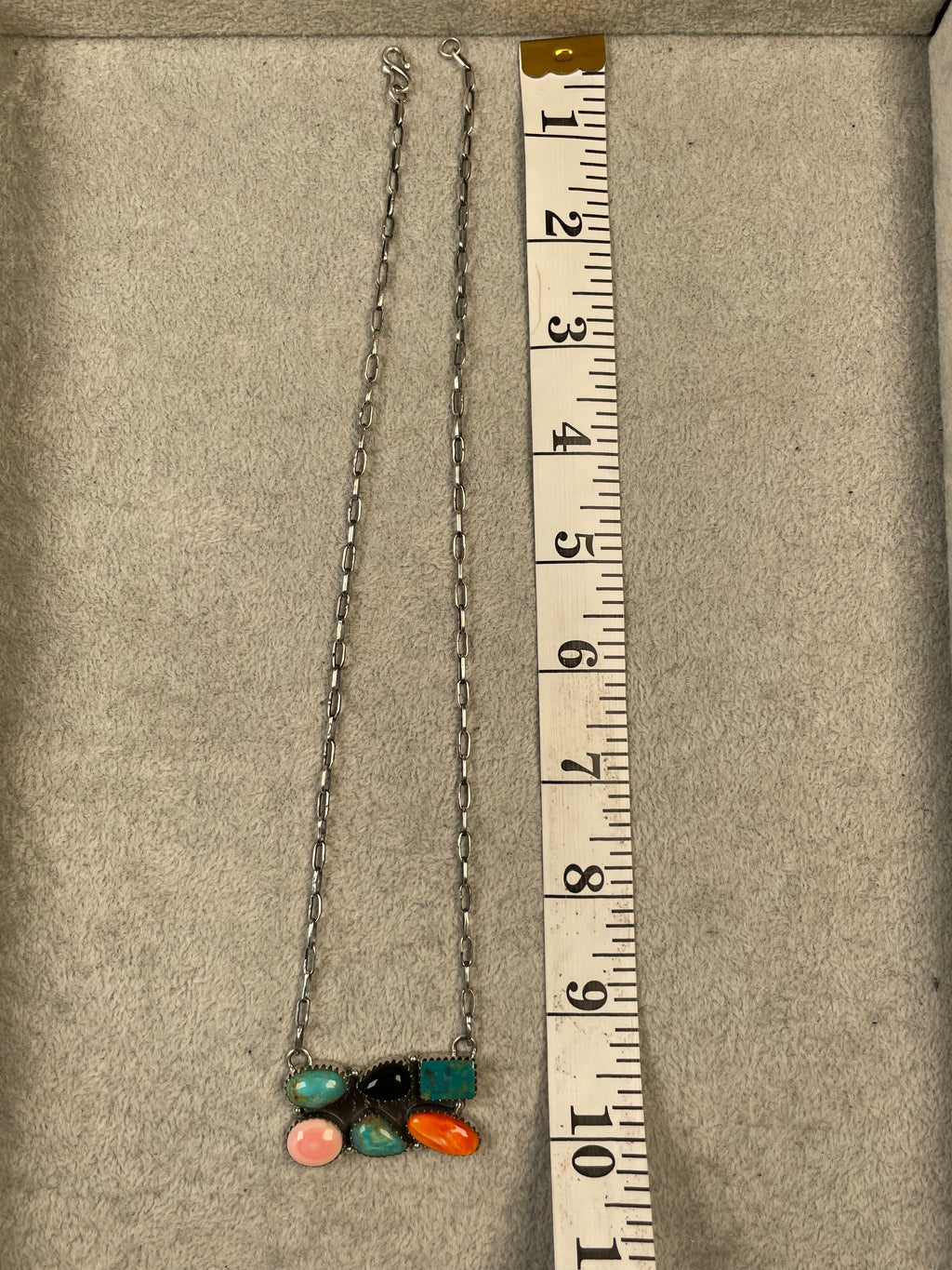 Multi Stone Necklace | 925 Sterling Silver Southwest D127