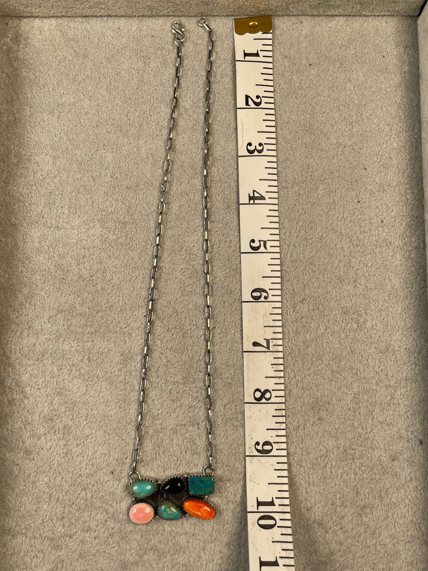 Multi Stone Necklace | 925 Sterling Silver Southwest D127