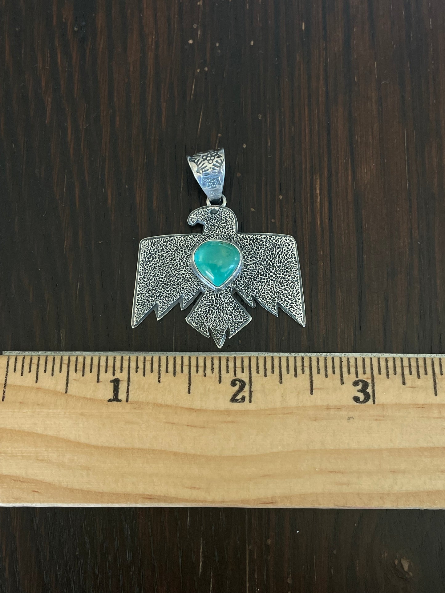 Turquoise Thunderbird Pendant | 925 Sterling Silver E698