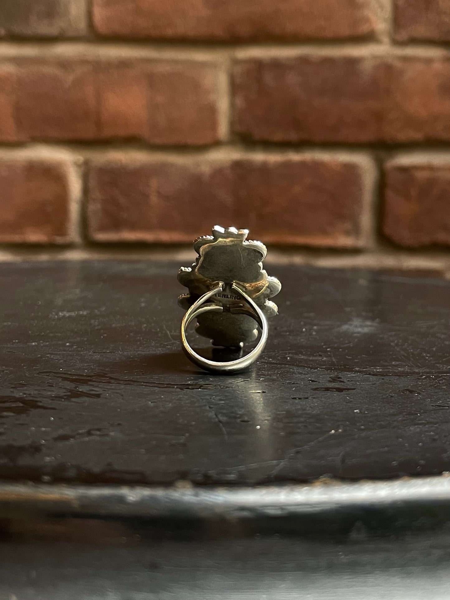 Pink Conch Double Stone Ring Size 6 | 925 Sterling Silver Southwest E148