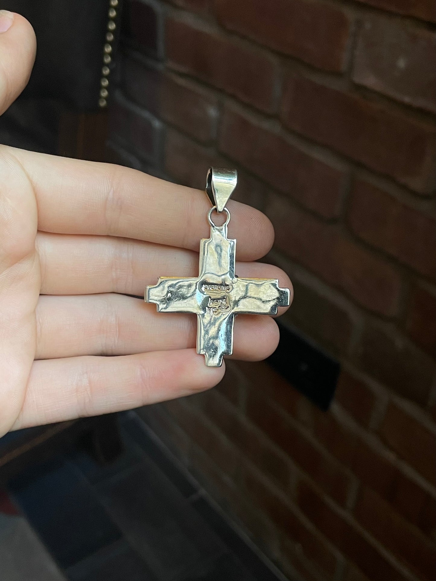 Spiny Oyster Zia Cross Pendant | 925 Sterling Silver C908