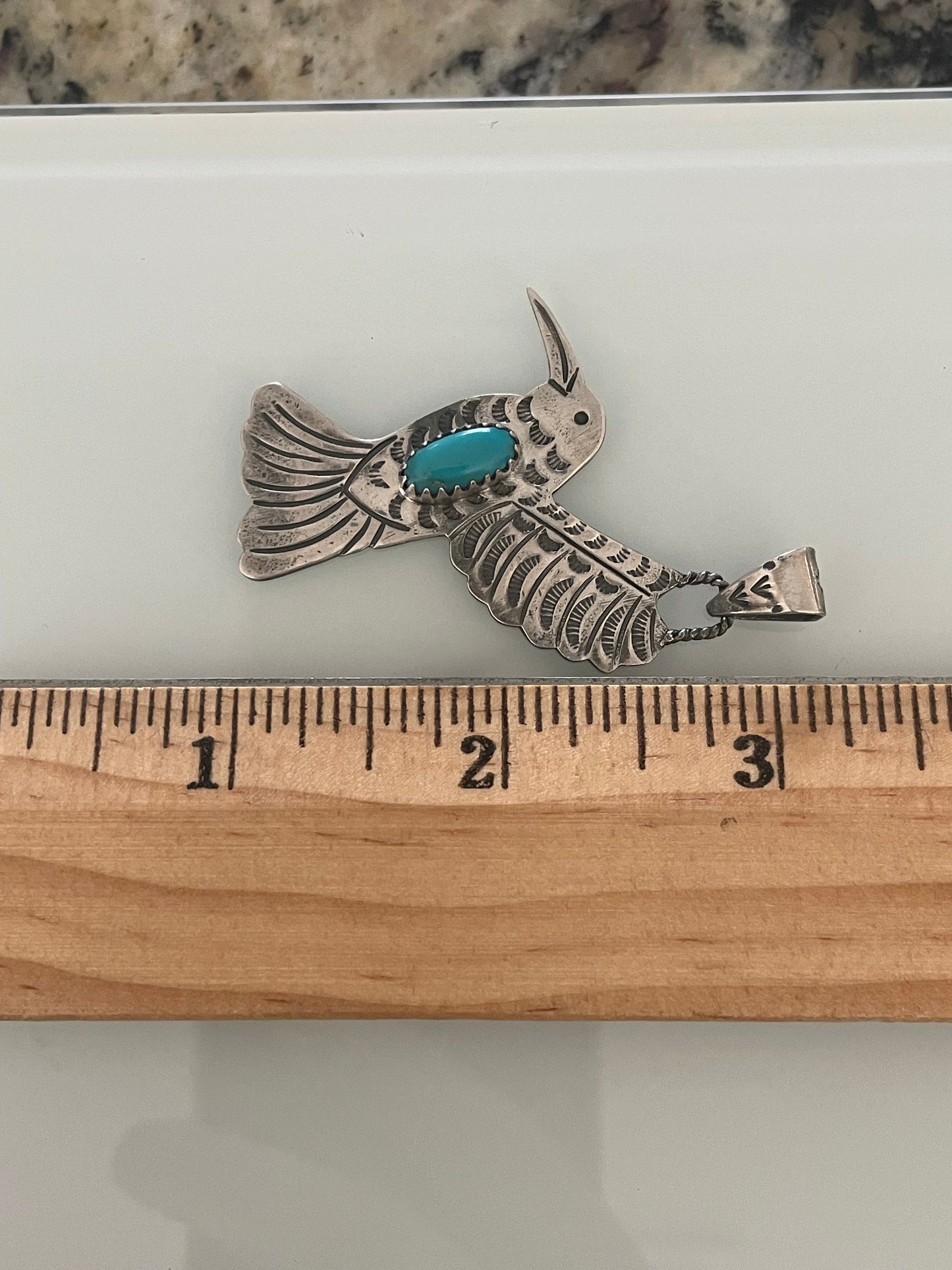 Turquoise Hummingbird Pendant | 925 Sterling Silver E275