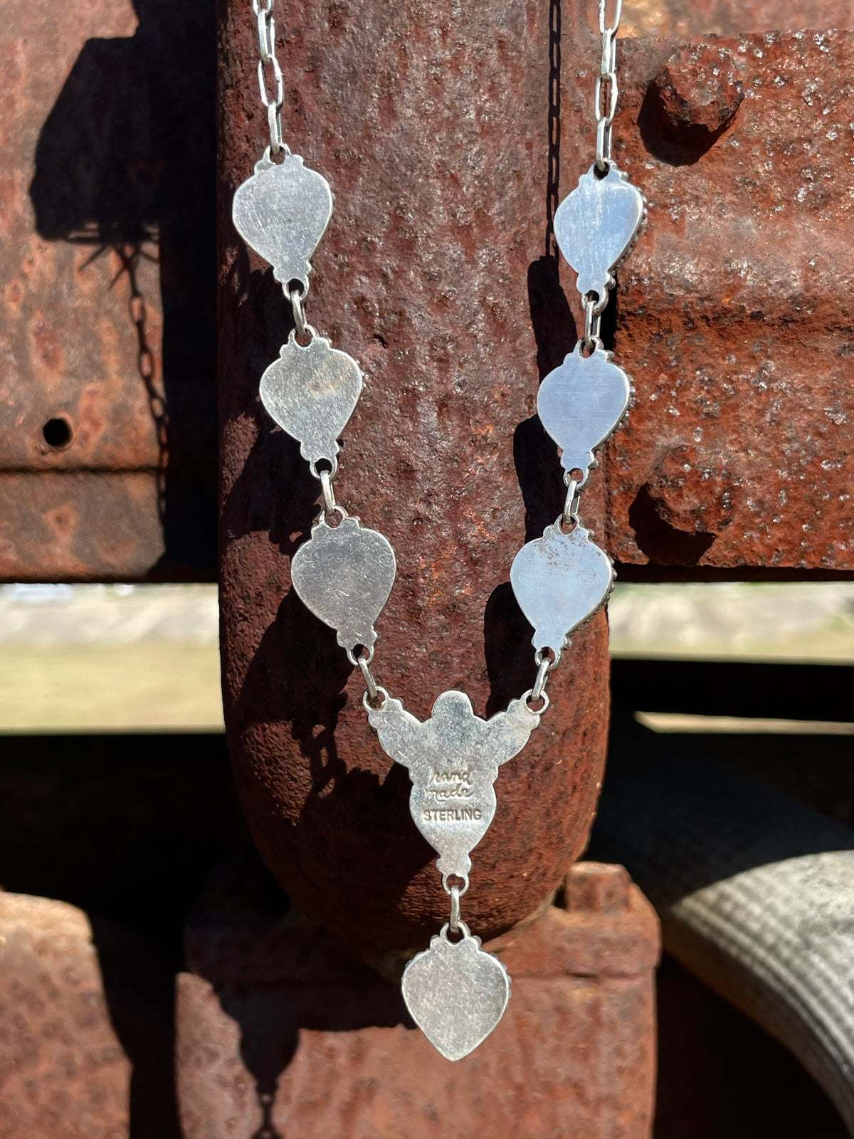 Kingman Turquoise Heart Necklace | 925 Sterling Silver E619