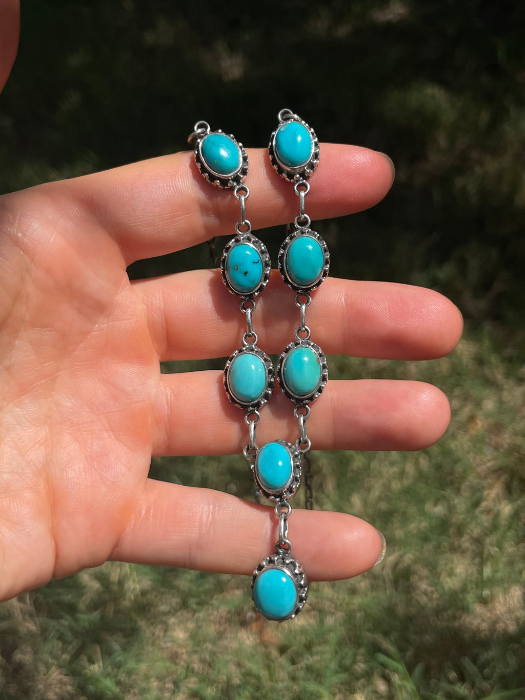 Turquoise Drop Necklace | 925 Sterling Silver D252