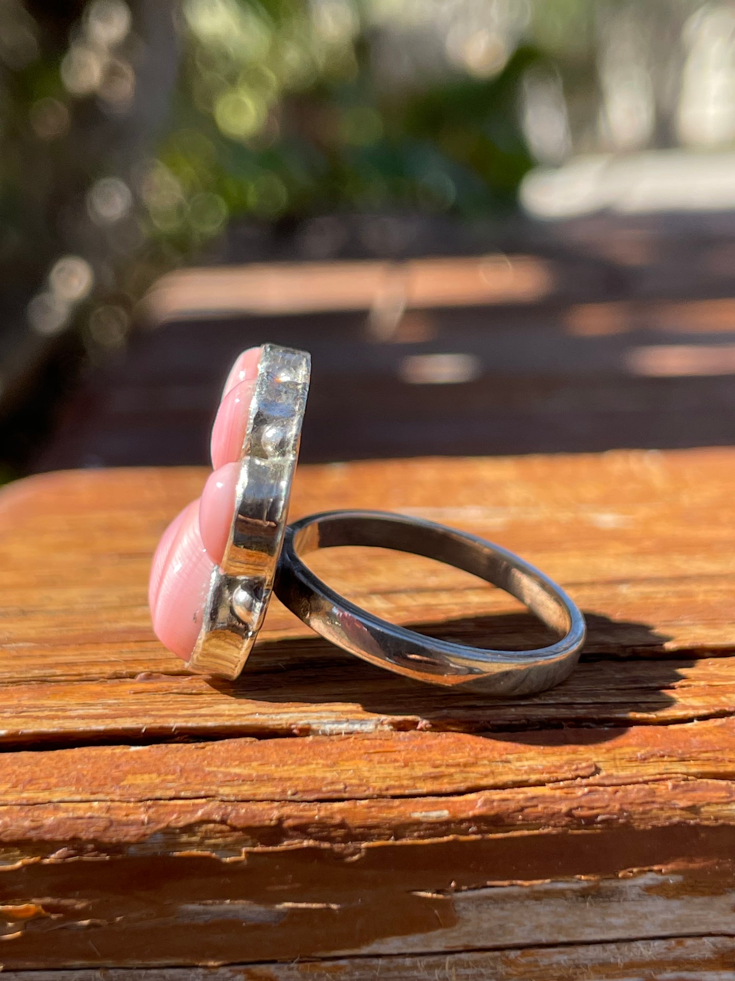 Pink Conch Paw Ring Size 7.5 | 925 Sterling Silver B930