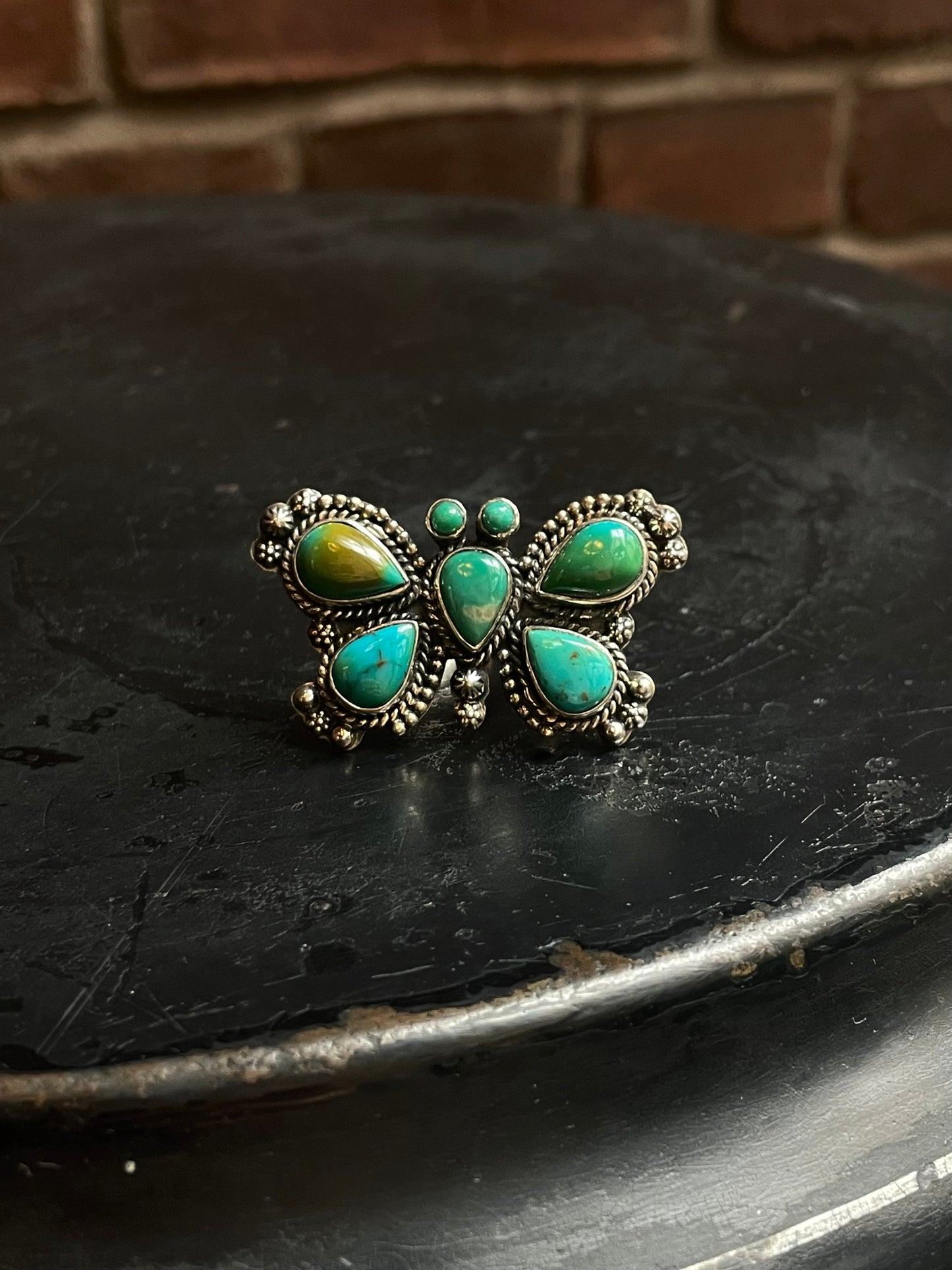Turquoise Butterfly Ring Size 6 | 925 Sterling Silver C934