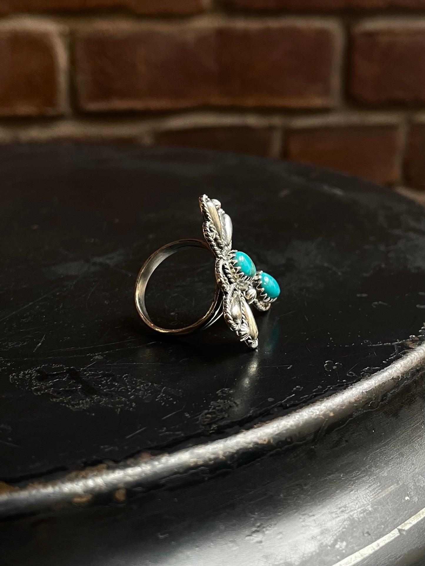Turquoise Dragonfly Ring Size 9 | 925 Sterling Silver C922
