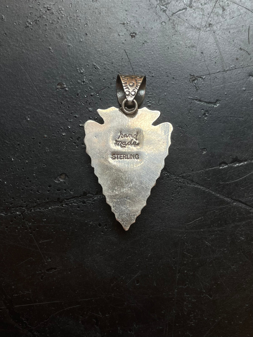 Kingman Turquoise Arrowhead Pendant | 925 Sterling Silver G616
