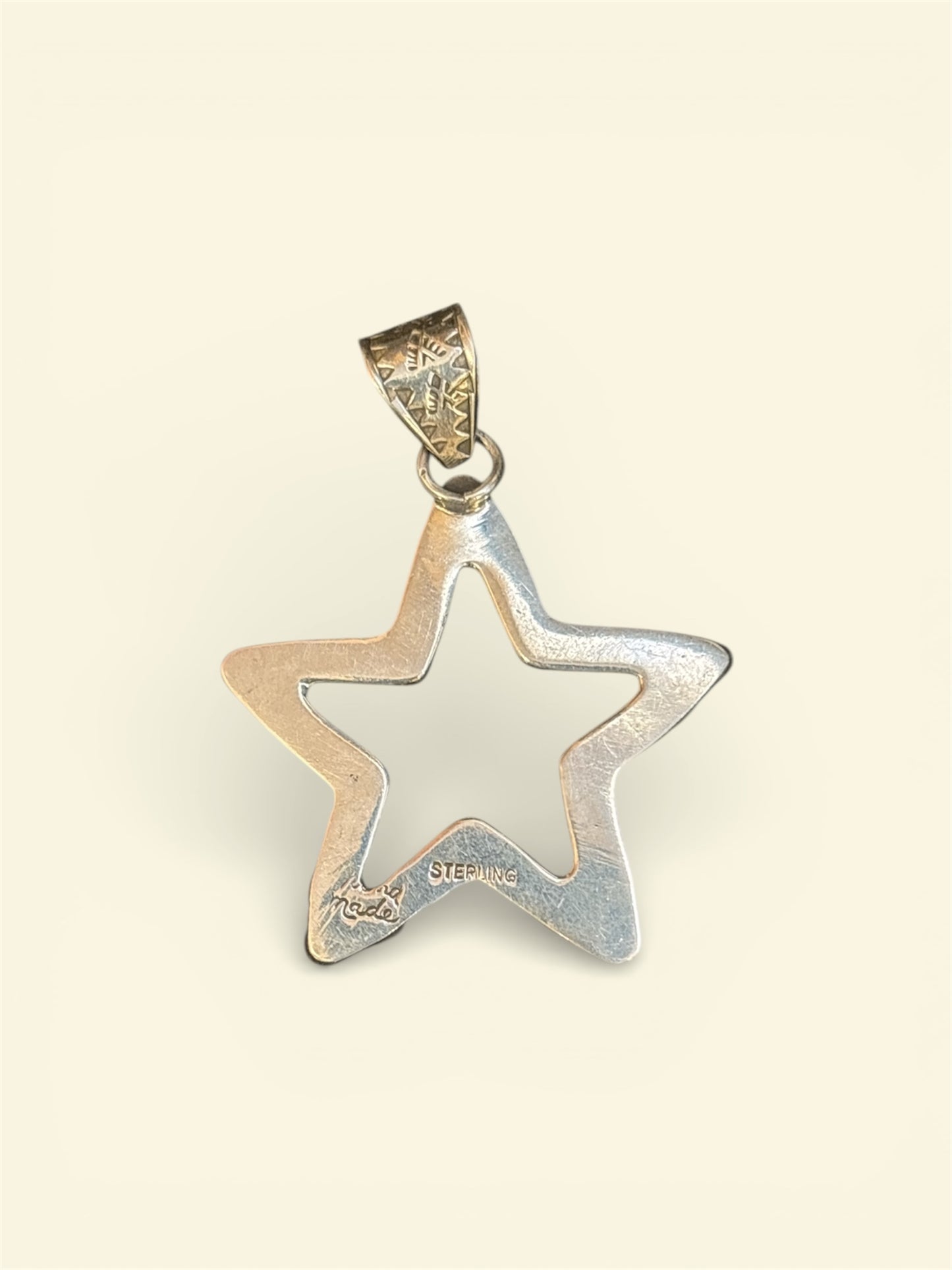 Kingman Turquoise Star Pendant | 925 Sterling Silver KAT01