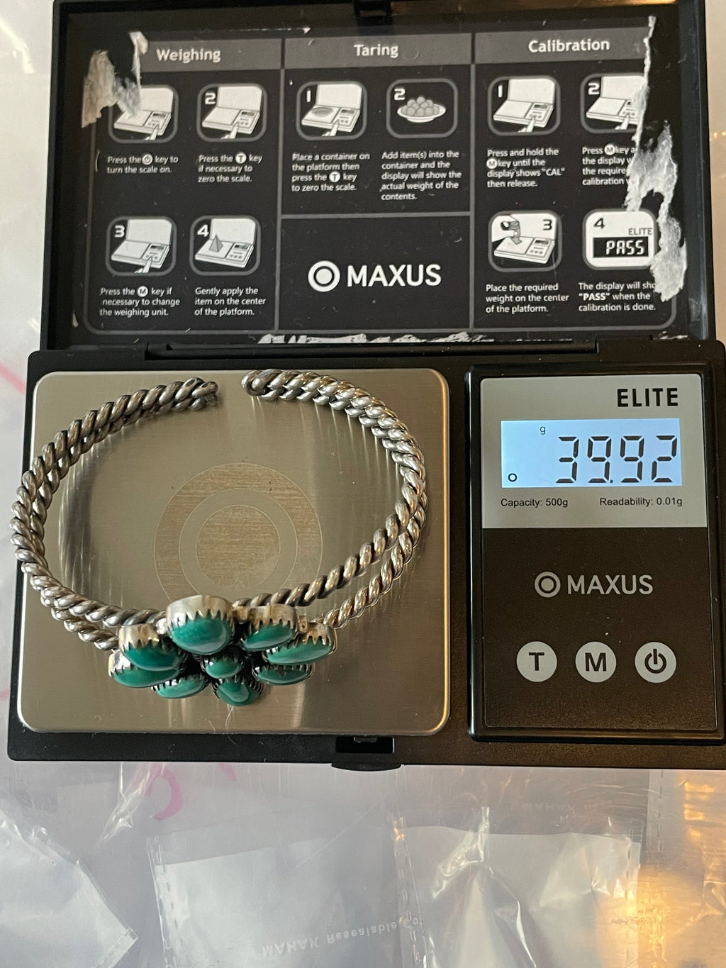 Kingman Turquoise Flower Cuff | 925 Sterling Silver E491
