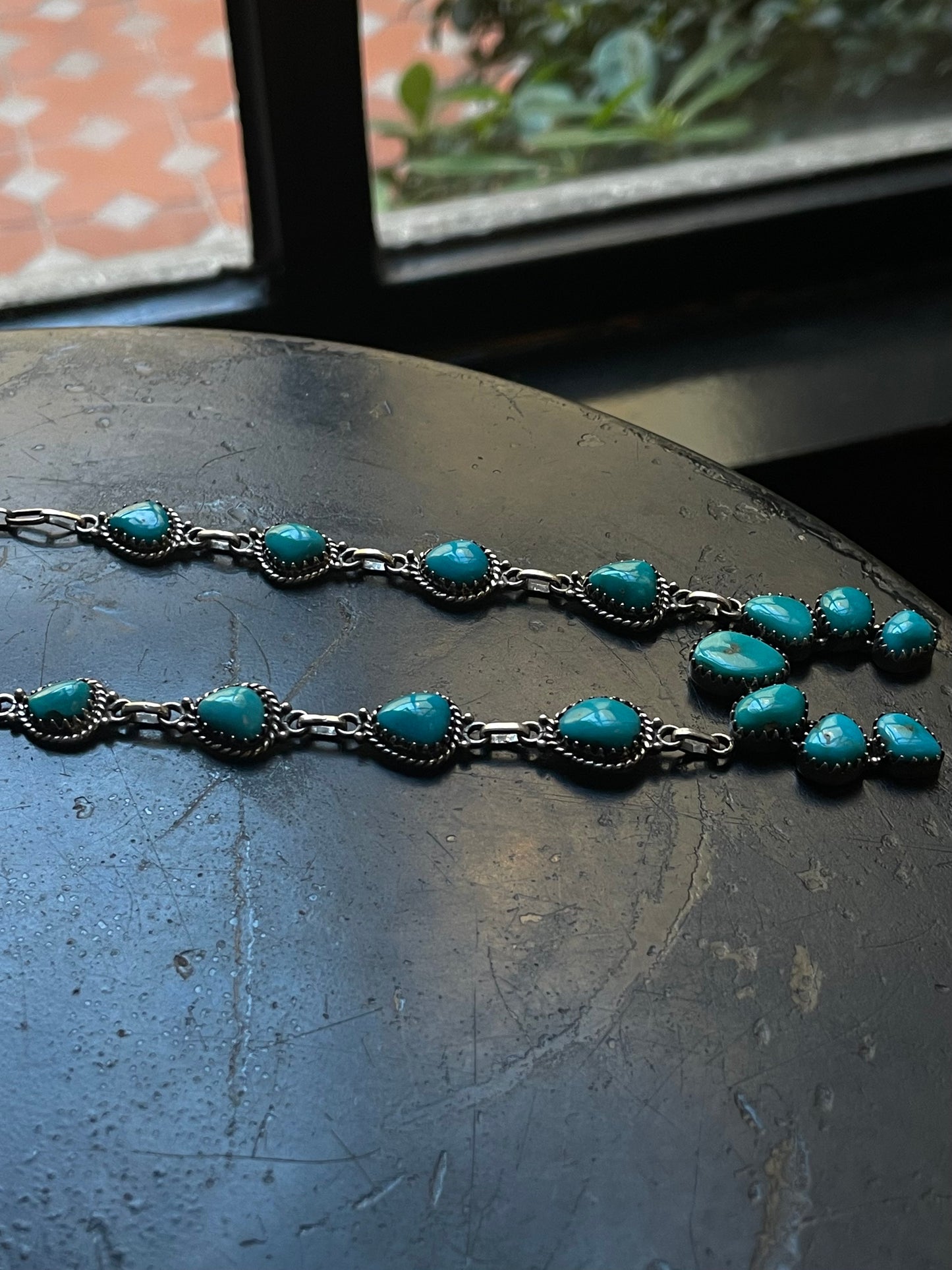 Kingman Turquoise Naja Necklace | 925 Sterling Silver G397