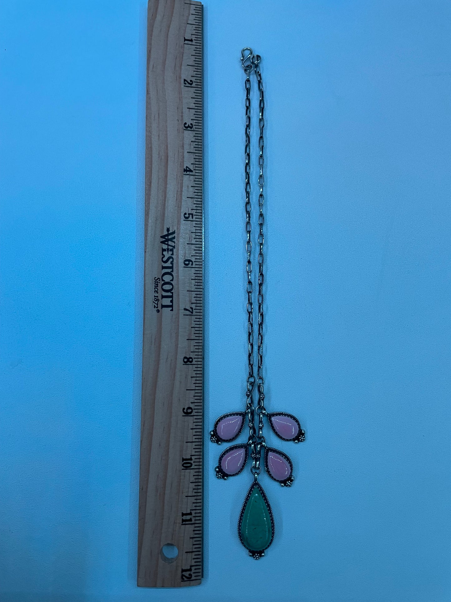 Pink Conch & Turquoise Necklace | 925 Sterling Silver E339
