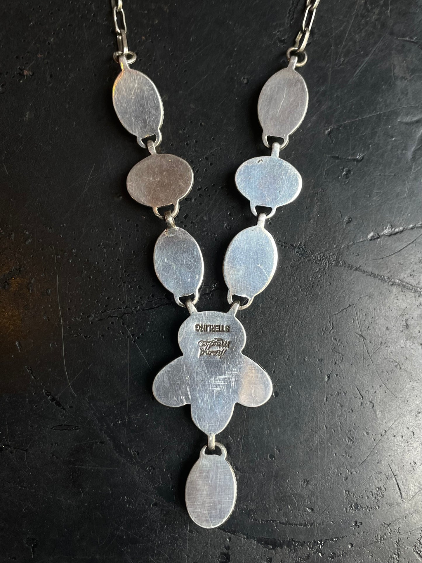 Kingman Turquoise Drop Necklace | 925 Sterling Silver E630