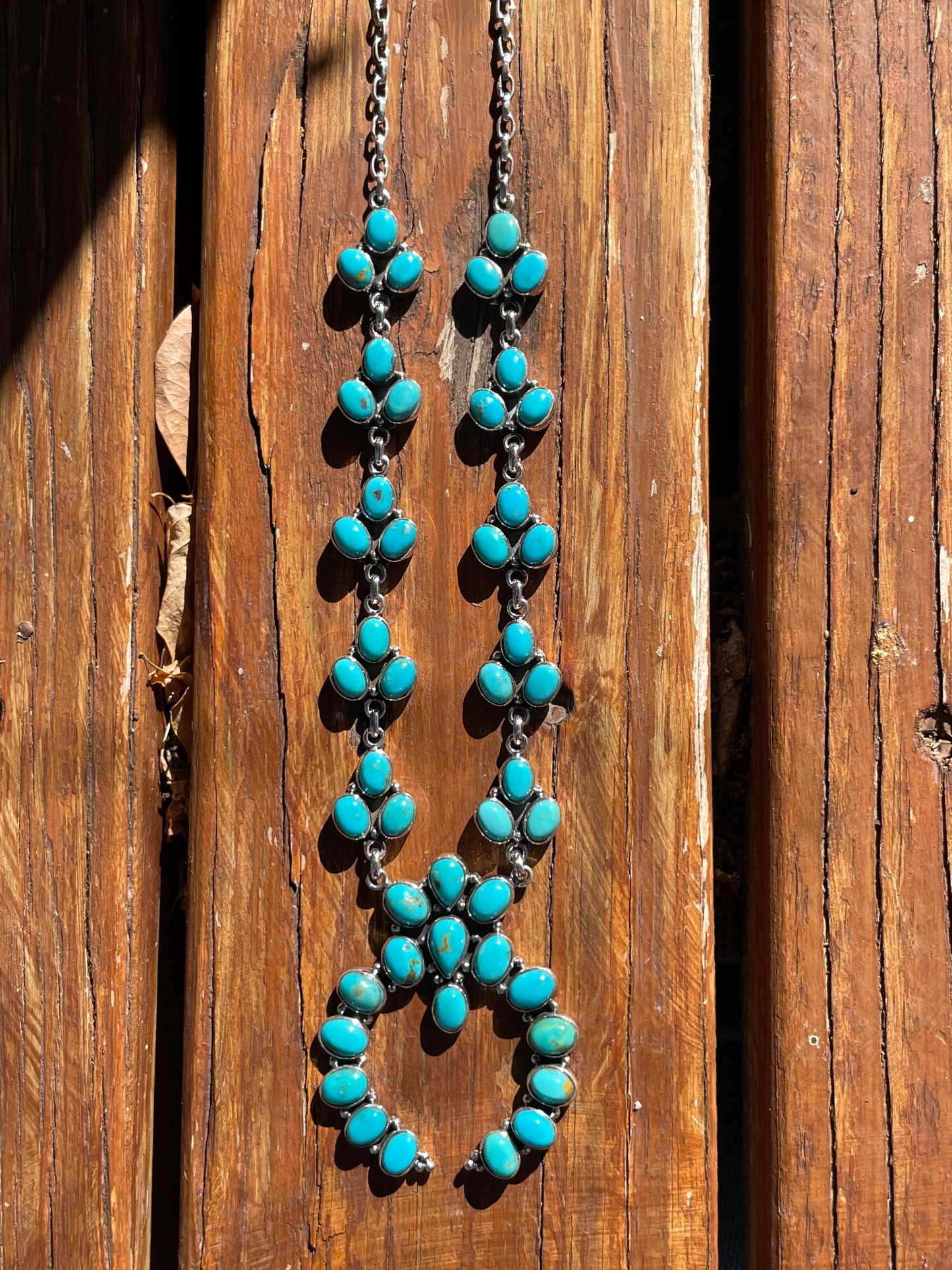 Kingman Turquoise Naja Necklace | Sterling Silver 925 B878