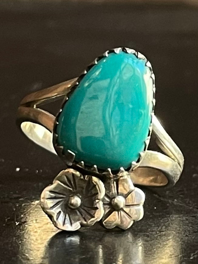 Kingman Turquoise Ring | Sterling Silver | Size 9 G353