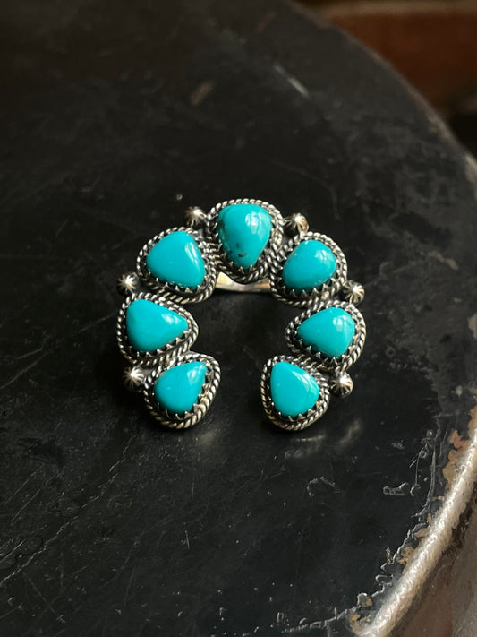 Kingman Turquoise Naja Ring | 925 Sterling Silver | Size 6 E316