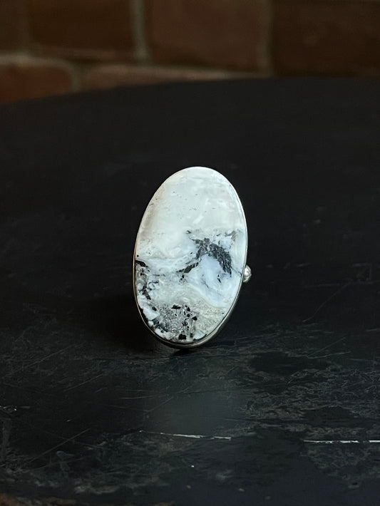 White Buffalo Ring Size 9.25 | 925 Sterling Silver E474