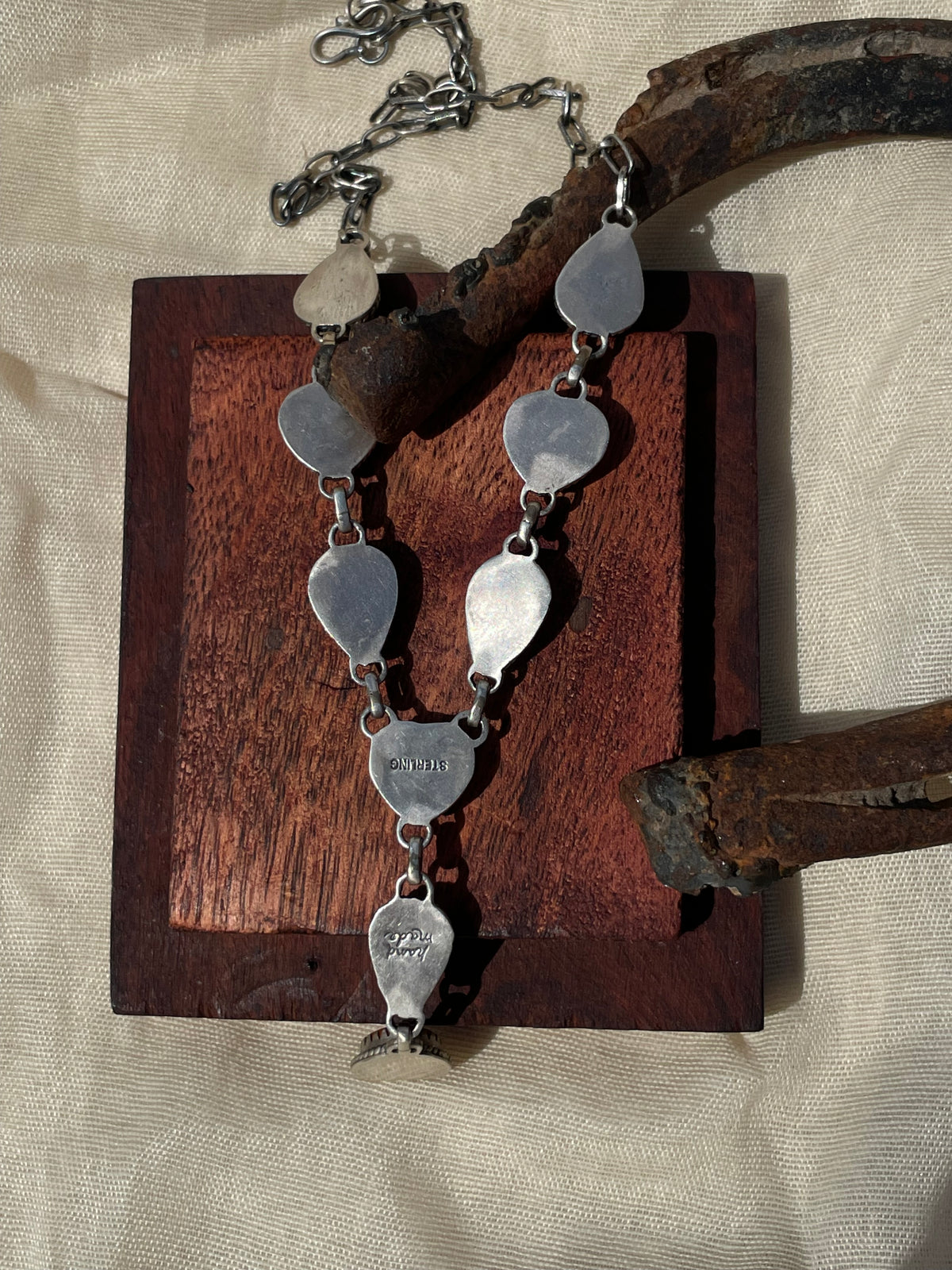 Kingman Turquoise & Spiny Oyster Lariat Necklace | 925 Sterling Silver D317